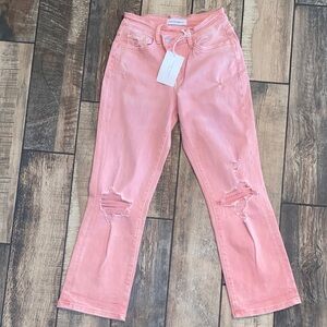 Flying monkey Baylor Criss Cross Straight Crop Jeans 🆕